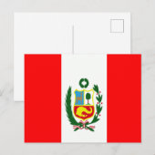 Vlag van Peru Briefkaart (Voorkant / Achterkant)