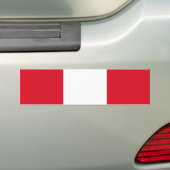 Vlag van Peru Bumpersticker (Op auto)