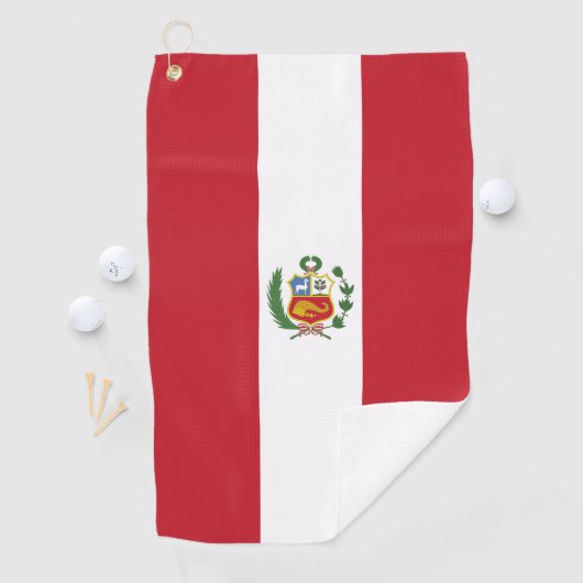 Vlag van Peru Golfhanddoek (Insitu)
