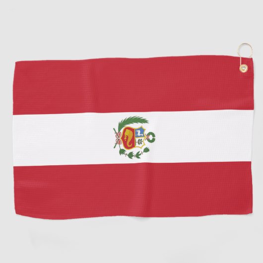 Vlag van Peru Golfhanddoek (Horizontaal)