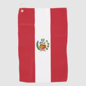 Vlag van Peru Golfhanddoek (Voorkant)