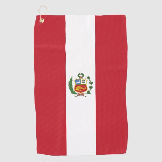 Vlag van Peru Golfhanddoek (Voorkant)