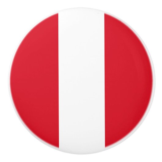 Vlag van Peru Keramische Knop (Voorkant)