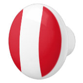 Vlag van Peru Keramische Knop (Rechts)