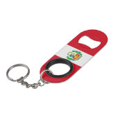Vlag van Peru Mini Flessenopener (Voorkant Gekanteld)