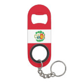 Vlag van Peru Mini Flessenopener (Achterkant)
