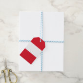 Vlag van Peru (Peruaanse vlag) Cadeaulabel (Met Touw)