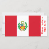 Vlag van Peru, prettige feestdagen (plural:) van Feestdagenkaart (Voorkant)