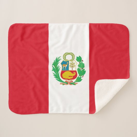 Vlag van Peru Sherpa Deken (Voorkant (horizontaal))