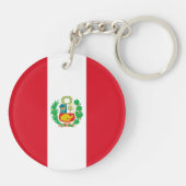 Vlag van Peru Sleutelhanger (Achterkant)