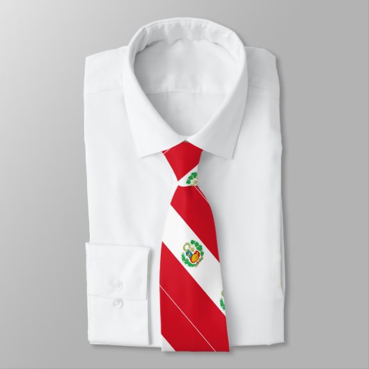 Vlag van Peru Stropdas (Gebonden)