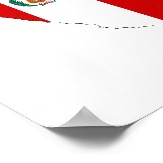 vlag van peru - symbool poster (Hoek)