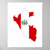 vlag van peru - symbool poster (Voorkant)