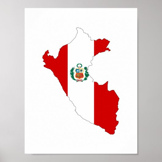 vlag van peru - symbool poster (Voorkant)