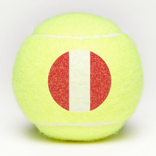 Vlag van Peru Tennisballen (Voorkant)