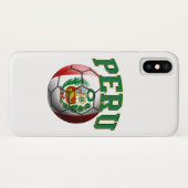 Vlag van Peru Voetbal Case-Mate iPhone Case (Achterkant (horizontaal))