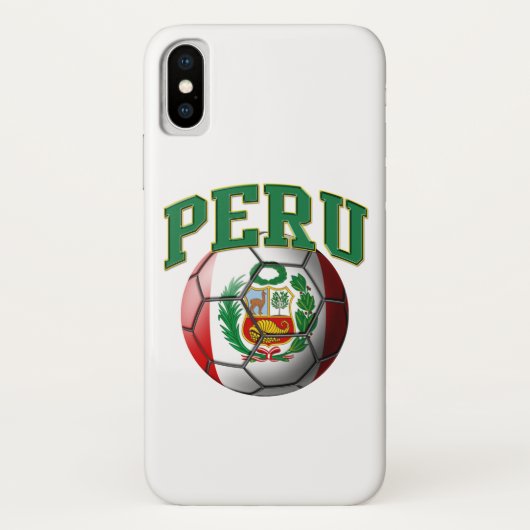 Vlag van Peru Voetbal Case-Mate iPhone Case (Achterkant)