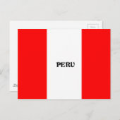 Vlag van Peru, voorzien van een etiket Briefkaart (Voorkant / Achterkant)