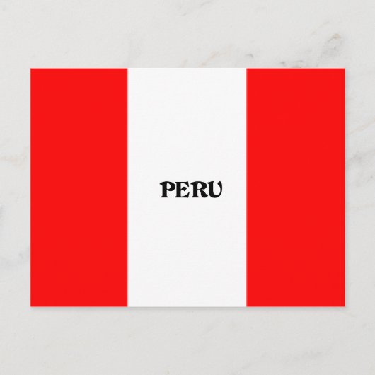 Vlag van Peru, voorzien van een etiket Briefkaart (Voorkant)
