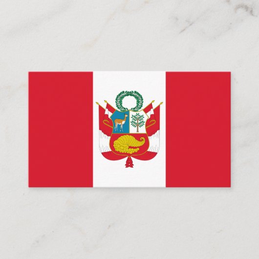 Vlag van Peru & Wapen, Vlag van Peru Visitekaartje (Voorkant)