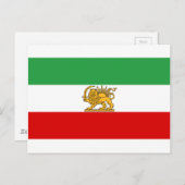Vlag van Perzië/Iran (1964-1980) Briefkaart (Voorkant / Achterkant)