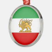 Vlag van Perzië/Iran (1964-1980) Metalen Ornament (Links)