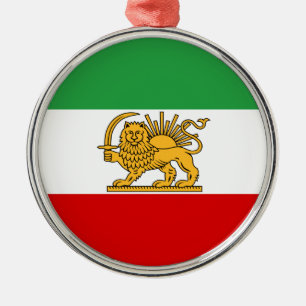 Vlag van Perzië/Iran (1964-1980) Metalen Ornament