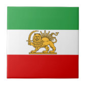 Vlag van Perzië/Iran (1964-1980) Tegeltje (Voorkant)