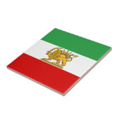 Vlag van Perzië/Iran (1964-1980) Tegeltje (Zijkant)
