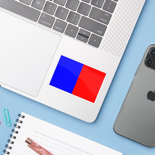 Vlag van Petite-Synthe, Noord Sticker (Laptop met iPhone)