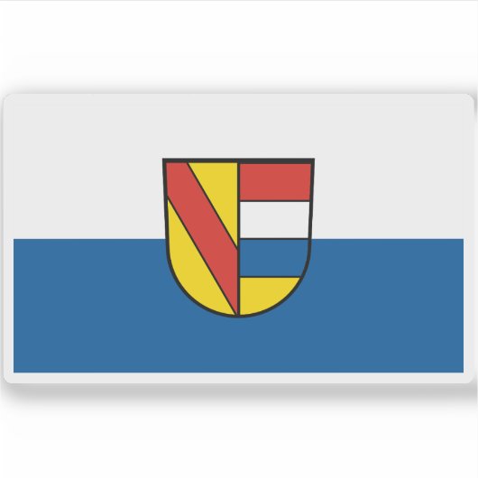 Vlag van Pforzheim, Duitsland Sticker (Voorkant)
