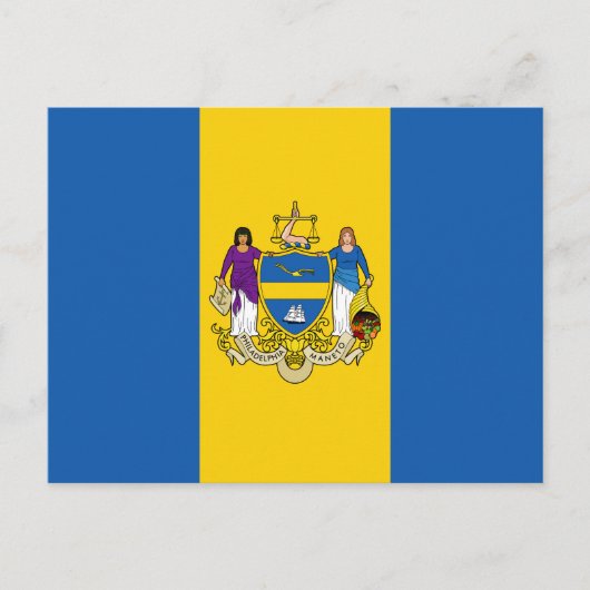 Vlag van Philadelphia, Pennsylvania Briefkaart (Voorkant)