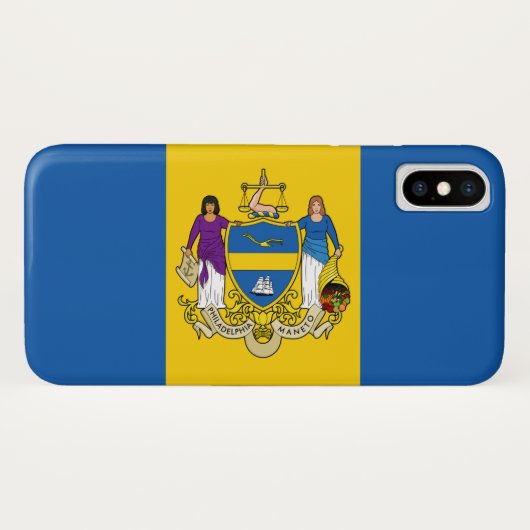 Vlag van Philadelphia (Pennsylvania) Case-Mate iPhone Case (Achterkant (horizontaal))