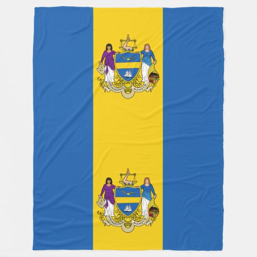 Vlag van Philadelphia, Pennsylvania Fleece Deken (Voorkant)