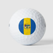 Vlag van Philadelphia, Pennsylvania Golf Balls Golfballen (Voorkant)