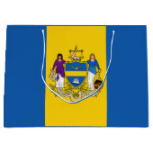 Vlag van Philadelphia, Pennsylvania Large Gift Bag Groot Cadeauzakje (Voorkant)
