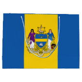 Vlag van Philadelphia, Pennsylvania Large Gift Bag Groot Cadeauzakje (Achterkant)