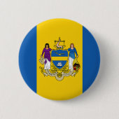 Vlag van Philadelphia, Pennsylvania Pinback Button (Voorkant)