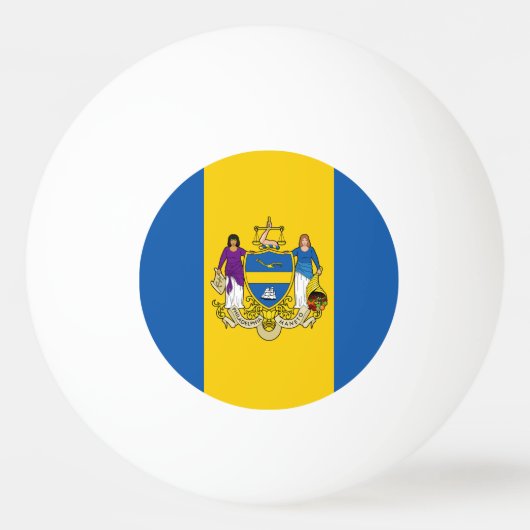 Vlag van Philadelphia, Pennsylvania Ping-Pong Ball (Achterkant)