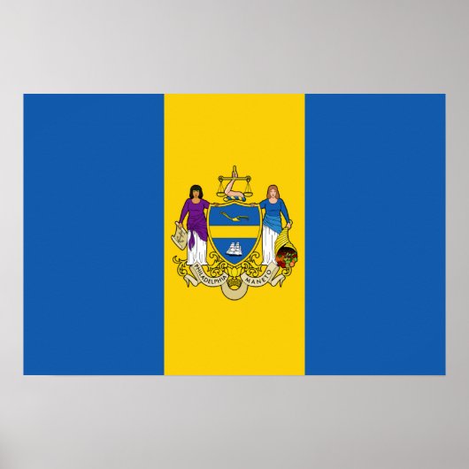 Vlag van Philadelphia (Pennsylvania) Poster (Voorkant)