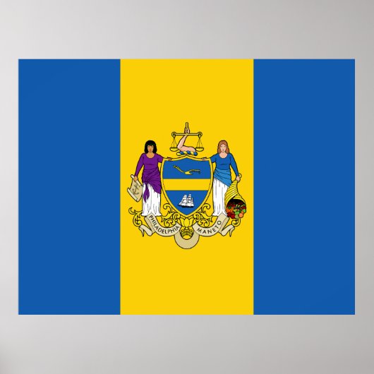 Vlag van Philadelphia, Pennsylvania Poster (Voorkant)