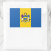 Vlag van Philadelphia, Pennsylvania Rechthoekige S Sticker (Tas)