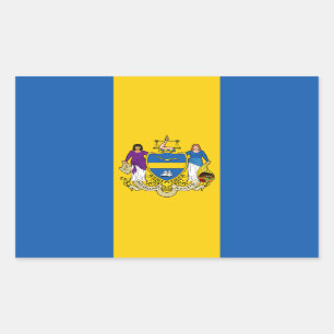 Vlag van Philadelphia, Pennsylvania Rechthoekige S Sticker