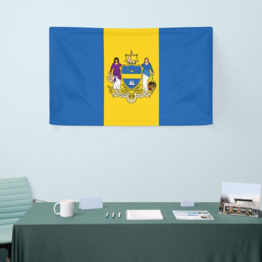 Vlag van Philadelphia (Pennsylvania) Spandoek (Beurs)