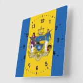 Vlag van Philadelphia, Pennsylvania Square Wall Cl Vierkante Klok (Hoek)