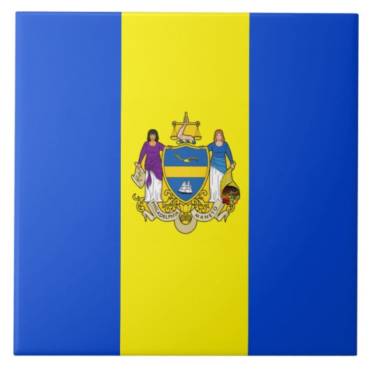 vlag van Philadelphia Tegeltje (Voorkant)