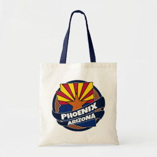 Vlag van Phoenix Arizona barst uit canvas tas