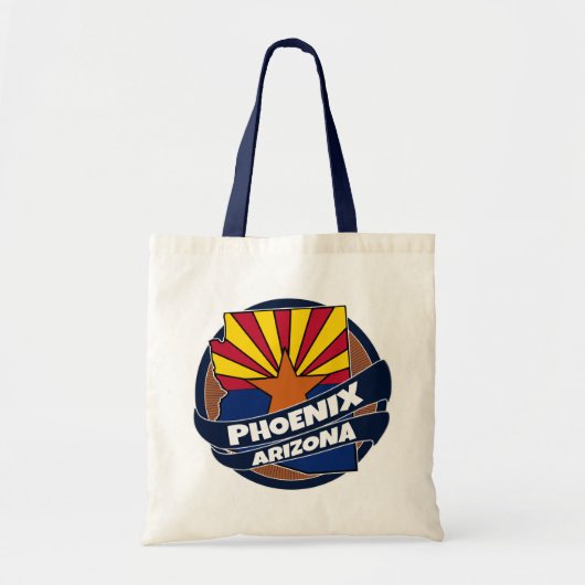 Vlag van Phoenix Arizona barst uit canvas tas (Voorkant)
