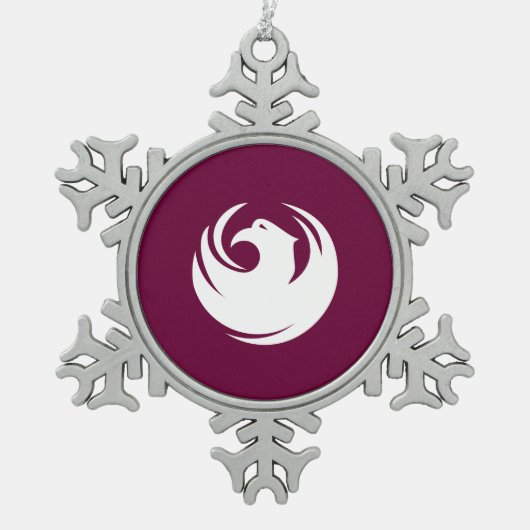 Vlag van Phoenix, Arizona Tin Sneeuwvlok Ornament (Voorkant)