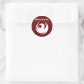 vlag van Phoenix Ronde Sticker (Tas)